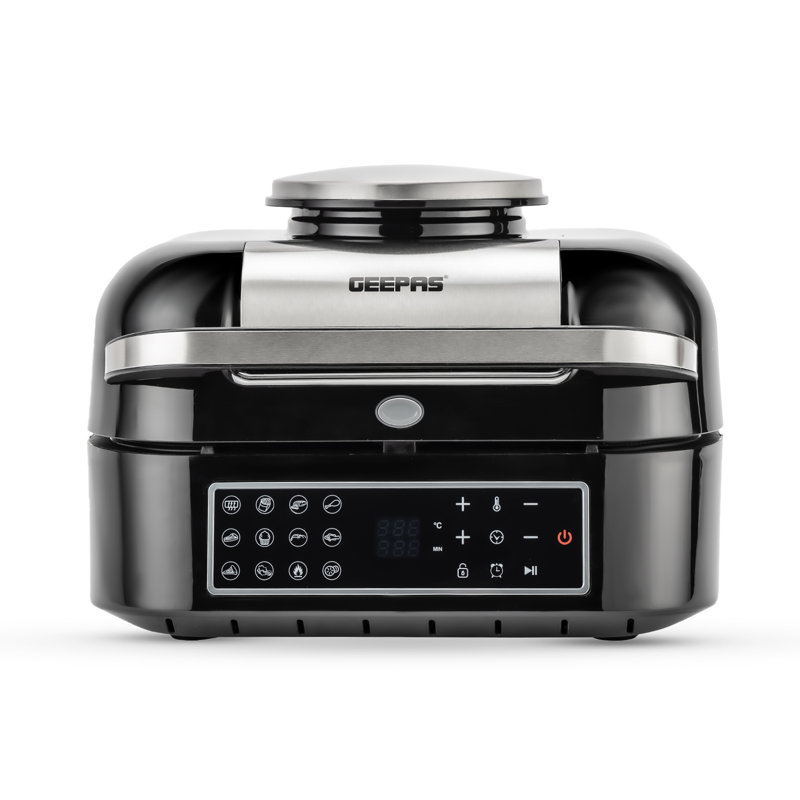 Geepas Vortex 6.5L Air Fryer & Smokeless Indoor Grill 12In1 Smart